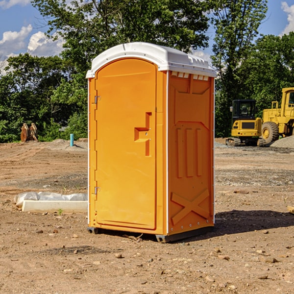 how often are the porta potties cleaned and serviced during a rental period in Elizabeth